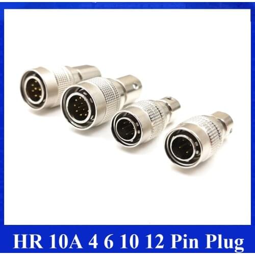 HIROSE Connector HR 10A 4 6 10 12 Pin Male Plug, ZOOM F8 CCD Basler GIGE Camera Plug HR10A-7P-4P 6P HR10A-10P- 10P 12P Plug