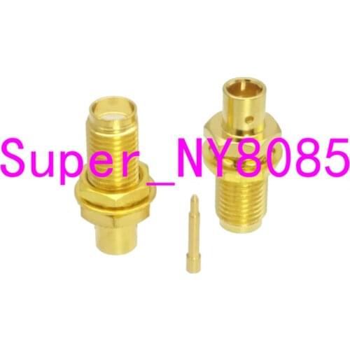 10pcs Connector RP-SMA female plug Jack bulkhead semi-rigid RG402 0.141" Cable RF Coaxial