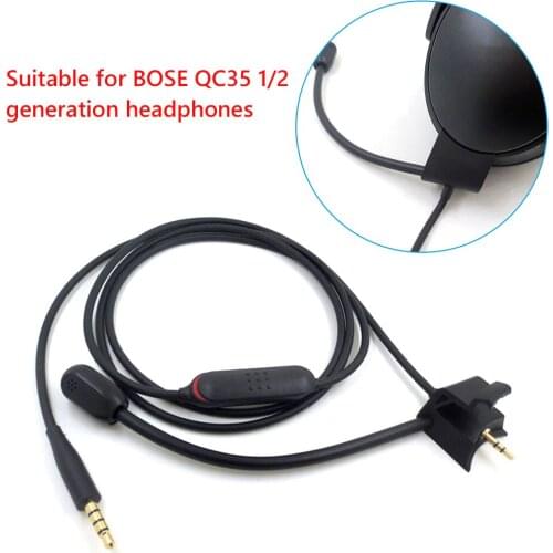 Headphone Cable Earphone Replacement Cable Portable Audio Line with Microphone for BOSE QC35 Gen 1/2 Gaming Headset Accessories