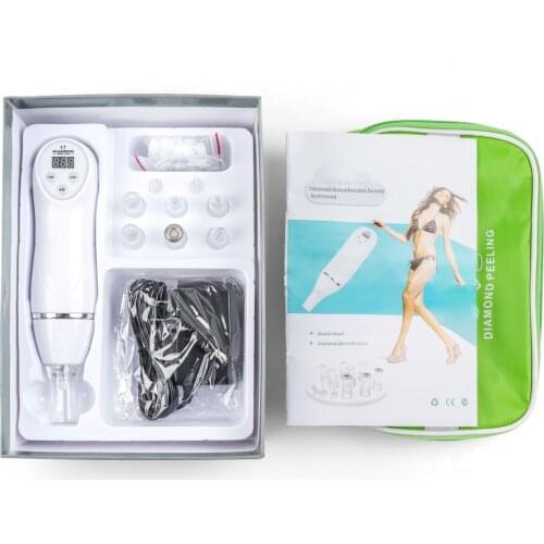 6 Tips Diamond 17 Microdermabrasion Blackhead Remover Vacuum Suction Face Nose T Zone Cleaner Acne Blackhead Pimple Removal