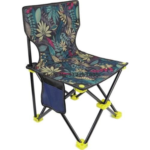 Outdoor Folding Chair Mazha Stool Fishing Chair Ultra-light Portable Small Bench Camping Art Portable Leisure Seat Back