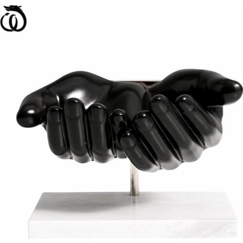 WU CHEN LONG Minimalist Luxurious Abstract Hand Gestures Art Sculpture Storage Statue Resin Craft Modern Home Decorations R6604