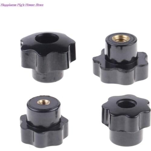 1PC Male Thread Star Shaped Head Clamping Nuts Knob For Industry Equipment Plastic Carbon Steel Galvanization M4/M5/M6/M8