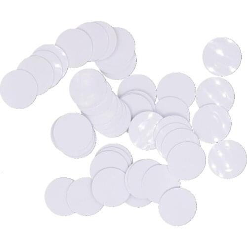 100PCS ISO14443A 25mm NFC Coin Tag 215 Chip Chip PVC Coin Card for All NFC Enabled Device