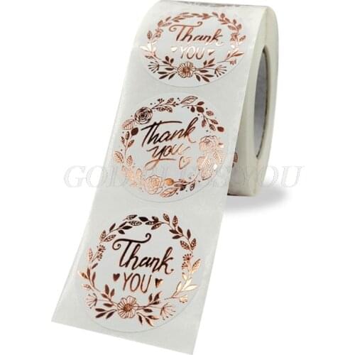 500pcs Twig Thank You Stickers Handmade Round Seal Labels for Candy Gift Box Wedding Thanks Stickers Drop Shipping