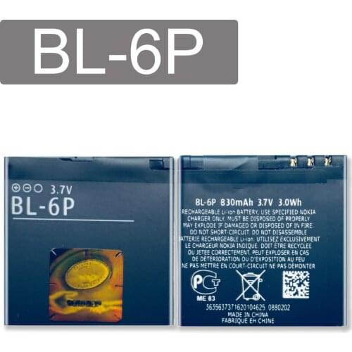 Battery For Nokia 6500C 6500 Classic 7900 Prism 7900P / Battery model BL-6P BL 6P BL6P 830mAh / supply tracking number