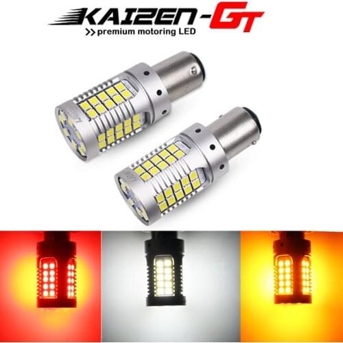 Error Free No Hyper Flash 1157 BAY15d 48-SMD Backup Reverse Lights P21/5W Car LED Bulbs For Brake/Tail Light Turn Signal Light