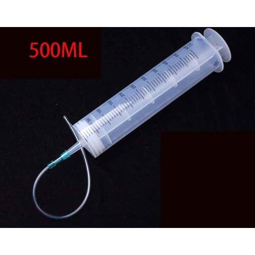 Big syringe 500 ml Plastic Oil Douching Anal large oil Syringe For Refilling Measuring & 1m Silicone Tube Wholesale