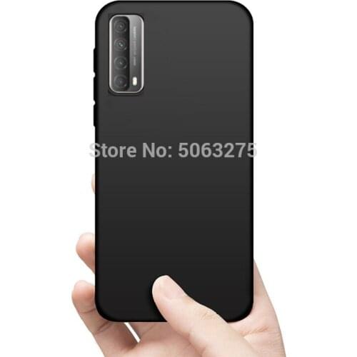 For Huawei P Smart 202 Case Simple Matte Soft Silicone Back Cover ForHuawei P Smart 2021 Phone Case
