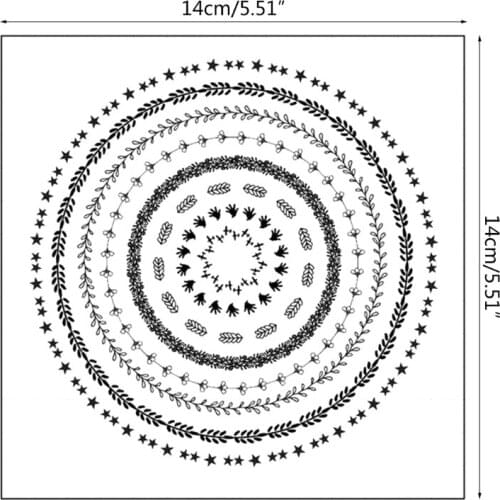 Flower Circle Silicone Clear Seal Stamp DIY Scrapbooking Embossing Photo Album Decorative Paper Card Craft