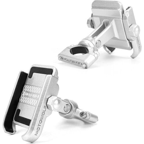 Aluminum Alloy Bike Motorcycle Handlebar Mount Holder 360 Degrees Rotation Phone Holder for iPhone Xs Max 8 Universal for Xiaomi