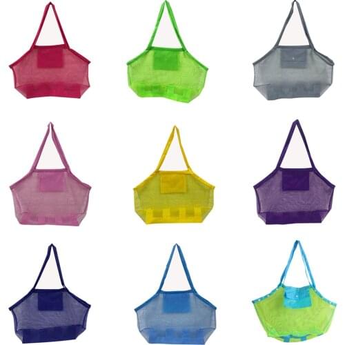 Children Sand Away Portable Mesh Bag Toys Clothes Towel Package Big String Bag Shell Sand Digging Tool Kit Baby Toy Storage Bags