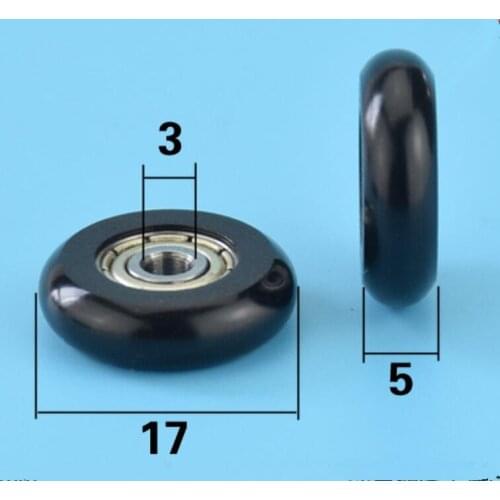 DuoWeiSi 3*17*5mm bearing pulley POM polyformaldehyde rolling medical equipment mechanical roller bearing 29kg Inside 3mm