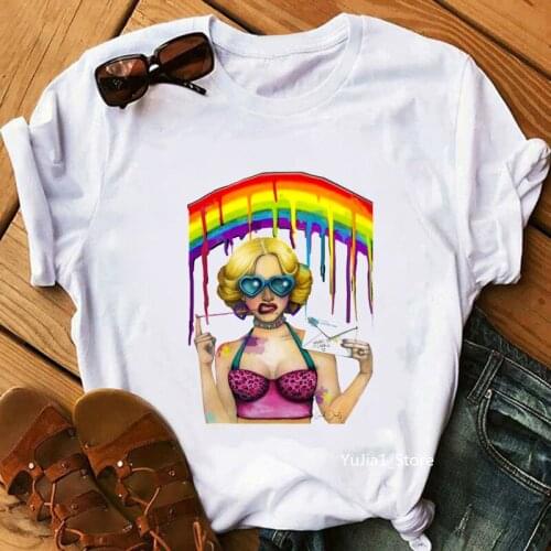 Alabama Rainbow Girl Print Tshirt Women Summer Fashion Short Sleeve Tee Shirt Femme Harajuku Shirt Funny T Shirt Female