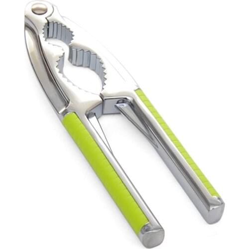 Stainless Steel Nutcracker Eco-Friendly Kitchen Tool Multi-Function Nut Cracker Sheller Walnut Cracker Plier Metal Opener Tool