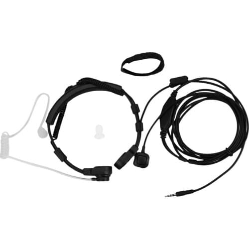 Flexible Throat Mic jack 3.5mm Microphone Covert Acoustic Tube Earpiece Headset for Iphone android moblie phone