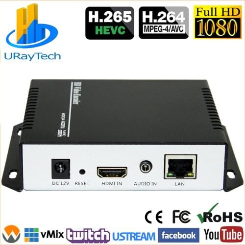 HEVC H.265 H.264 Video Encoder Support HDCP HDMI to IP Live Streaming Encoder IPTV Hardware RTMP RTSP HLS UDP RTMPS Streamer
