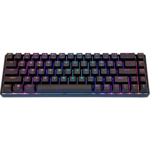 Magic-Refiner MK14 RGB Backlight Gaming Keyboard 68 Keys Metal Panel N-key Rollover Keyboard Floating Key-caps Blue Switch