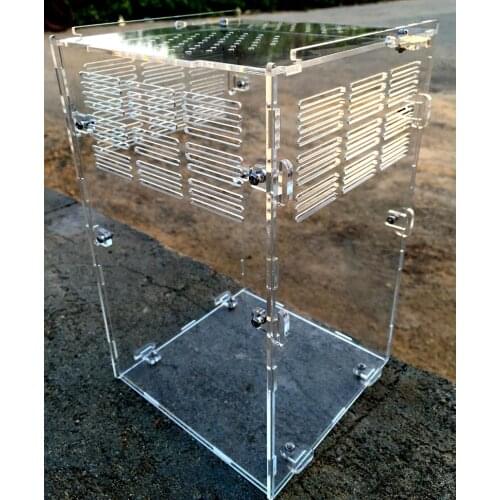Acrylic Reptile Spider Lizard Scorpion Centipede Horned Frog Gecko Beetle chameleon Insect Breeding Box (15 * 15 * 25cm)