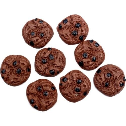 20Pcs Coffee Chocolate Round Sweet Resin Decoration Crafts Kawaii Bead Flatback Cabochon Scrapbook DIY Accessories Buttons