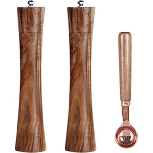 Salt and Pepper Grinder Set,Salt and Pepper Grinders with Spoon Pepper Grinder,Salt Grinder Kit with Adjustable Pepper