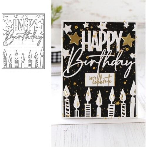Birthday Metal Cutting Dies Scrapbook Diary Decoration Stencil Embossing Template DIY Greeting Card Handmade 2021 NEW