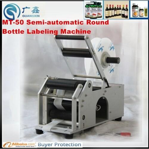 MT-50 Semi-Auto Round Bottle Labeling Machine ,glass round and plastic round bottle labeling Machine ,MT-50 round bottle sticker