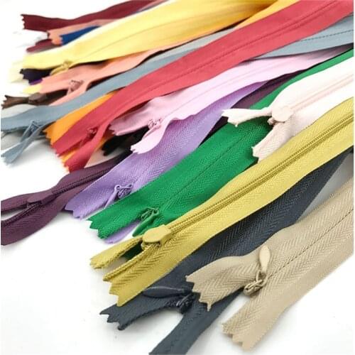 50cm Long Invisible Zippers Purple Orange Green Black DIY Nylon Coil Zipper For Sewing Clothes