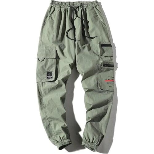 2021 New Streetwear Joggers Men Army Harem Pants Multi-pocket Hip Hop Mens Sweatpants Jogger Pants Men LBZ51