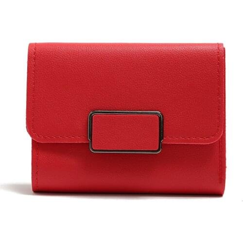 New Women Wallets Leather Female Purse Mini Hasp Solid Cards Holder Fashion Short Wallets Portfel Damski Pochette Femme Carteira