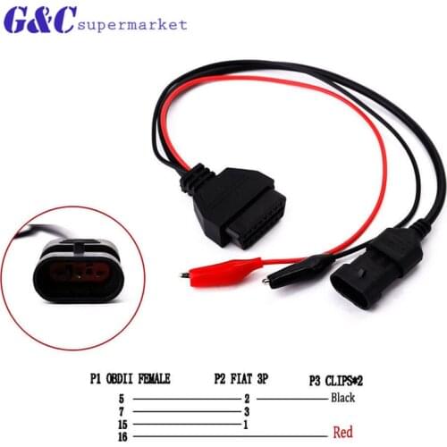 NEW High quality Professional AUTO Diagnostic cable for FIAT OBD OBD2 Service Connector car 3 pin Diagnostic diy electronics
