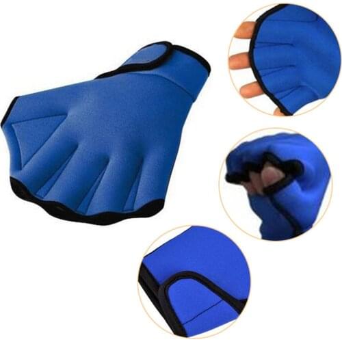 Bionic Duck Feet Swimming Training Diving Acceleration Fingerless Half-Finger Gloves Equipment Rubber Paddling Children Adult