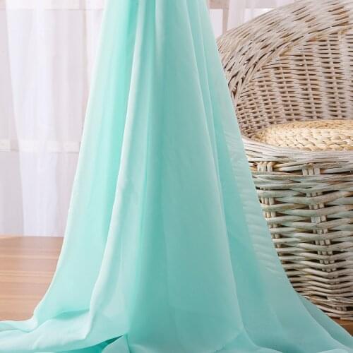 Sag Chiffon Fabric By The Meter for Dress Skirt Clothing Lining Georgette Brocade Tulle Mesh Fabrics Sewing Black White Blue Diy