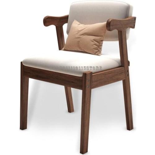 Solid Wood Desk Chair Z-shaped Chair Nordic Dining Chair Learning Chair Modern Simple Leisure Chair Study Wooden Back Stool