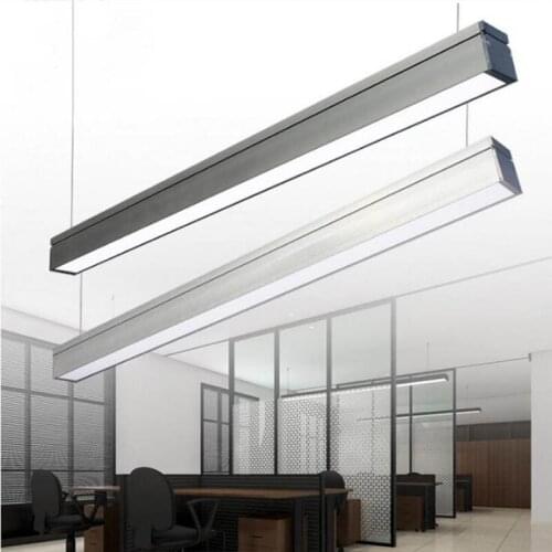 LED chandelier office lighting lighting hanging line modern minimalist restaurant strip living room chandelier led light fixture