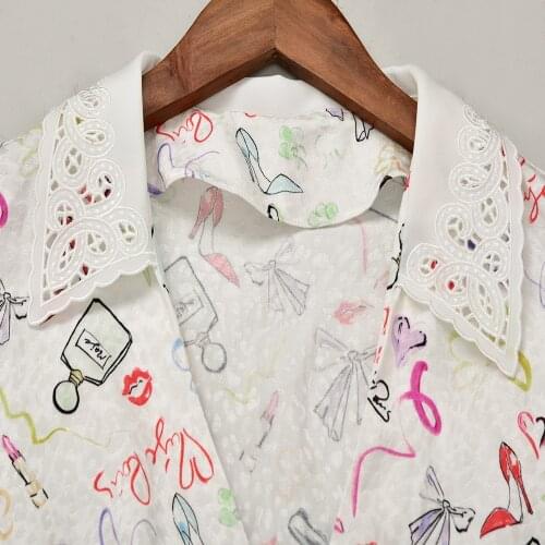 2021 Spring Summer Womens Rompers Short Sleeve Turn Down Collar Floral Print Sweet Girls Playsuits Femme Clothing for Vacation