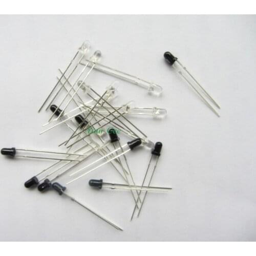 100pairs LED 3mm 940nm IR Infrared Emitting & Receiving Diode Round Tube Light