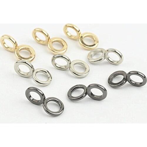 2pcs Metal Fashion Buckle Special Double Ring for DIY Leather Craft Bag Strap Belt Handle Shoulder Garments Shoes Accessories