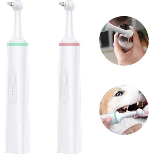 2PCS Pet Electric Toothbrush Care Scaler Tartar Remover Dog Oral Cleaning Remove Plaque Stains Whitening Pet Teeth Cleaning Tool