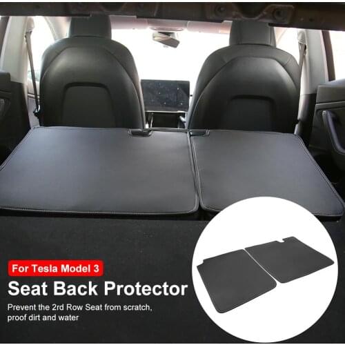 2rd Row Seat Back Protector Odorless Comfortable Protection Pad with Split Design Car Seat Decoration Cushion For Tesla Model 3
