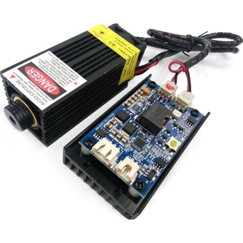 450nm 5500mW 12V High Power TTL Adjustable Focus Blue Laser Module DIY Laser Engraver Accessories 5.5W Laser Head