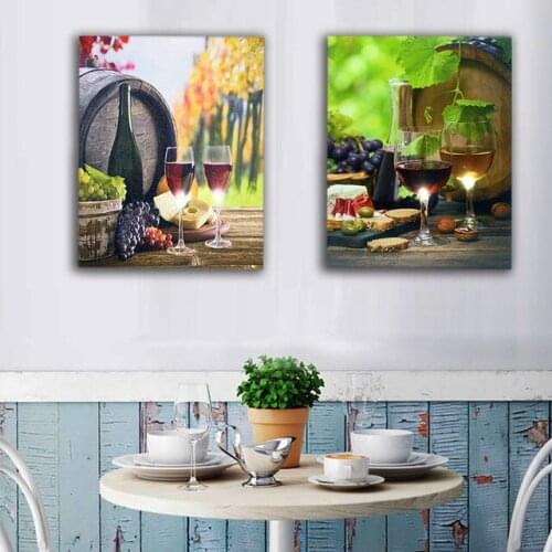 5d diy Diamond Painting 2pcs Fruits Wine Grapes full Square Diamond Embroidery Cross Stitch,Mosaic,art and Crafts Z1150