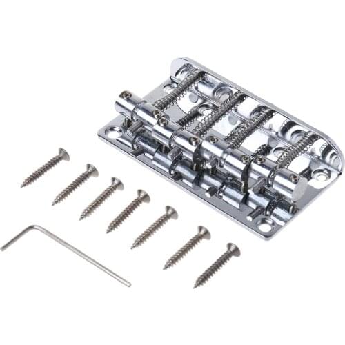 Guitar Accessories New Chrome Vintage Style Bridge 5 Screws