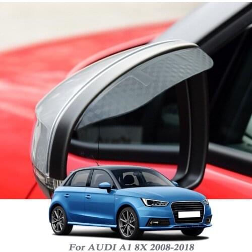 Car Rearview Mirror Rain Eyebrow Auto Shield Snow Guard Sun Side Visor Shade Protector For Audi A1 8X 2008-2018 Car Accessories