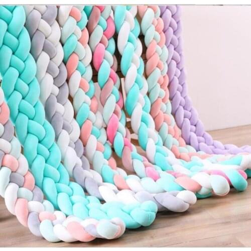 2M3M 4 knot soft crib bumper side crib 4 woven 2M crib newborn crib protection pad crib bumper sheets