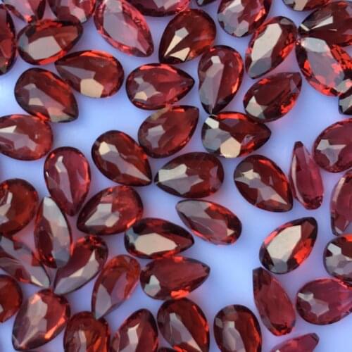 Mozambique Garnet Natural Loose Gemstone Beads facted heart 6mm for Inlaid jewelry Making Necklace Ring DIY ICNWAY