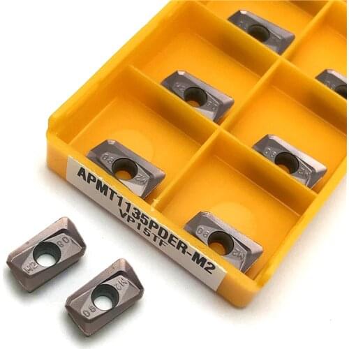 10PCS milling cutter APMT1135 PDER H2 VP15TF turning tool carbide insert APMT 1135 face milling cutter APMT1135PDER lathe mill