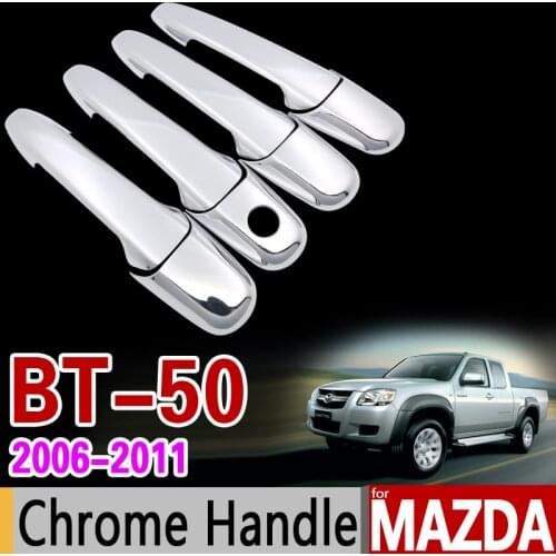 For MAZDA BT-50 2006-2011 Chrome Handle Cover Trim Set BT50 BT 50 2007 2008 2009 2010 Never Rust Car Accessories Car Styling