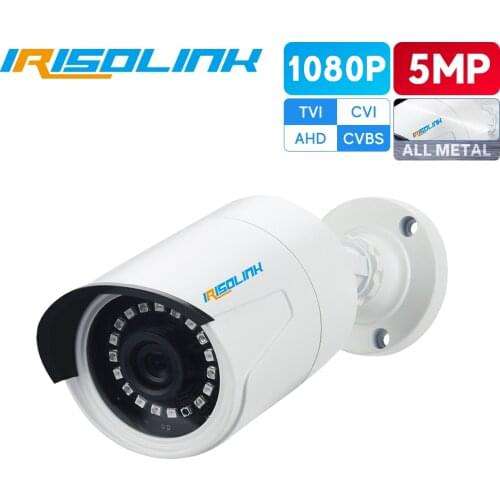Irisolink Video Surveillance Camera 1pcs 1080P/5MP 4-in-1 Waterproof IP67 Nightvision Metal Bullet Style Home Security Camera