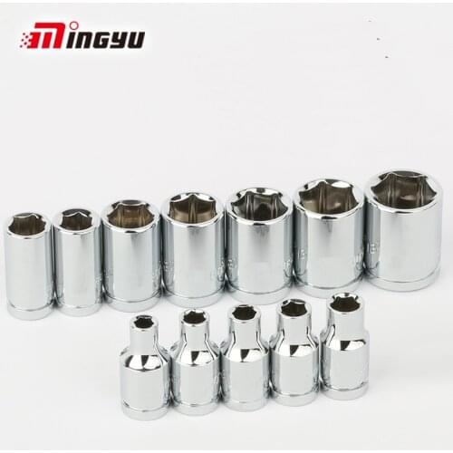 13pcs 1/4 inch Drive 4-14mm Short Socket Set Metric Wrench Head For Ratchet Spanner Car Repairing Sleeves Nut Removal Hand Tool